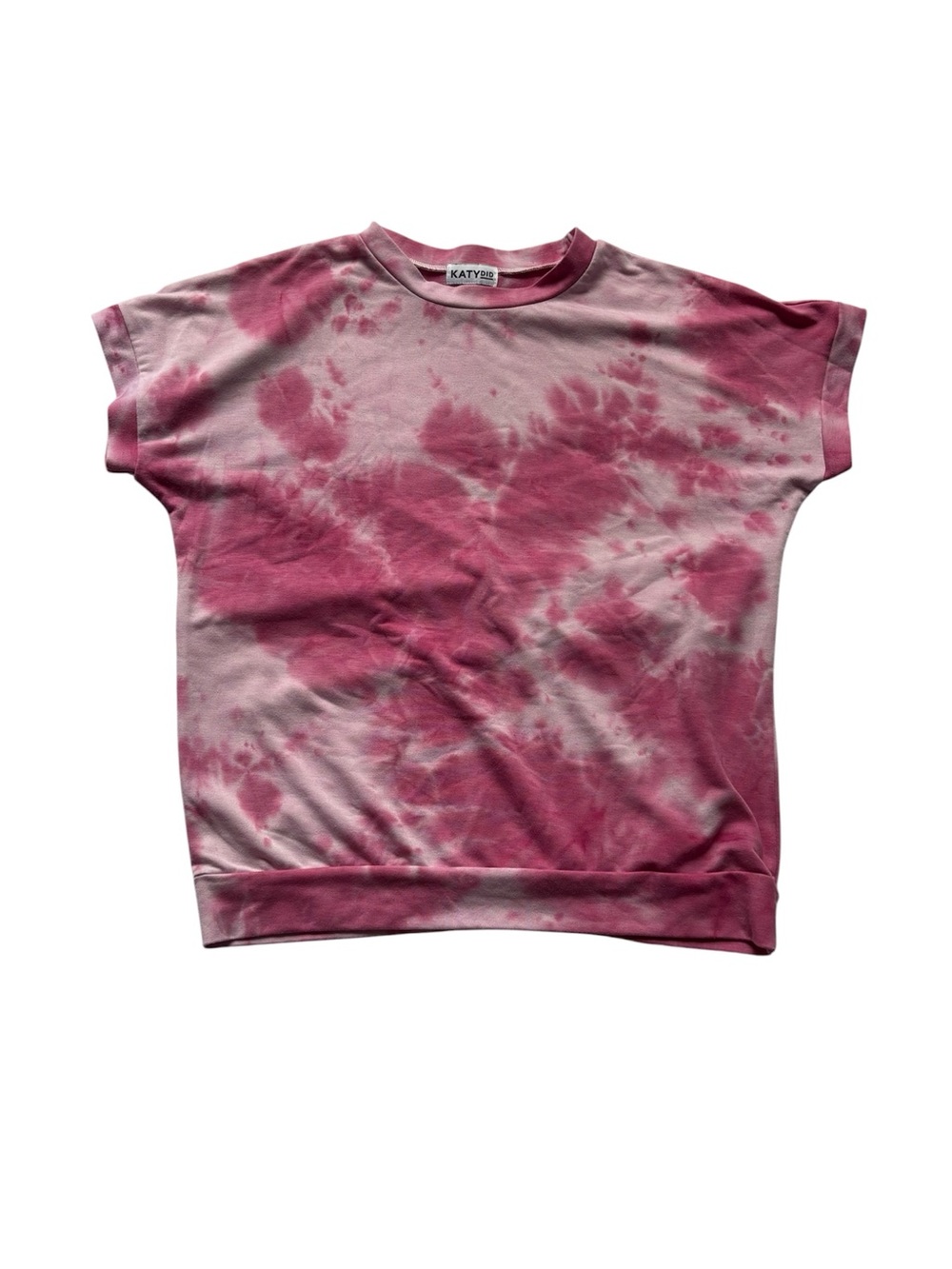 Katydid Pink Tie-Dye Short Sleeve Top